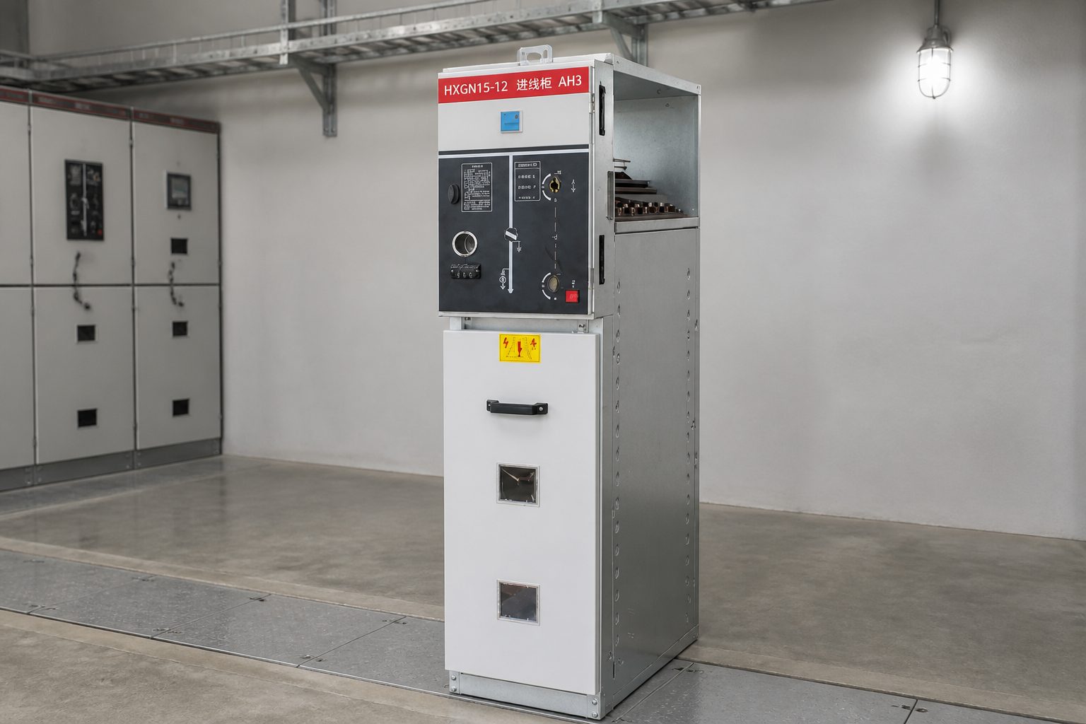 11 kV ring main unit installed in a substation switchroom