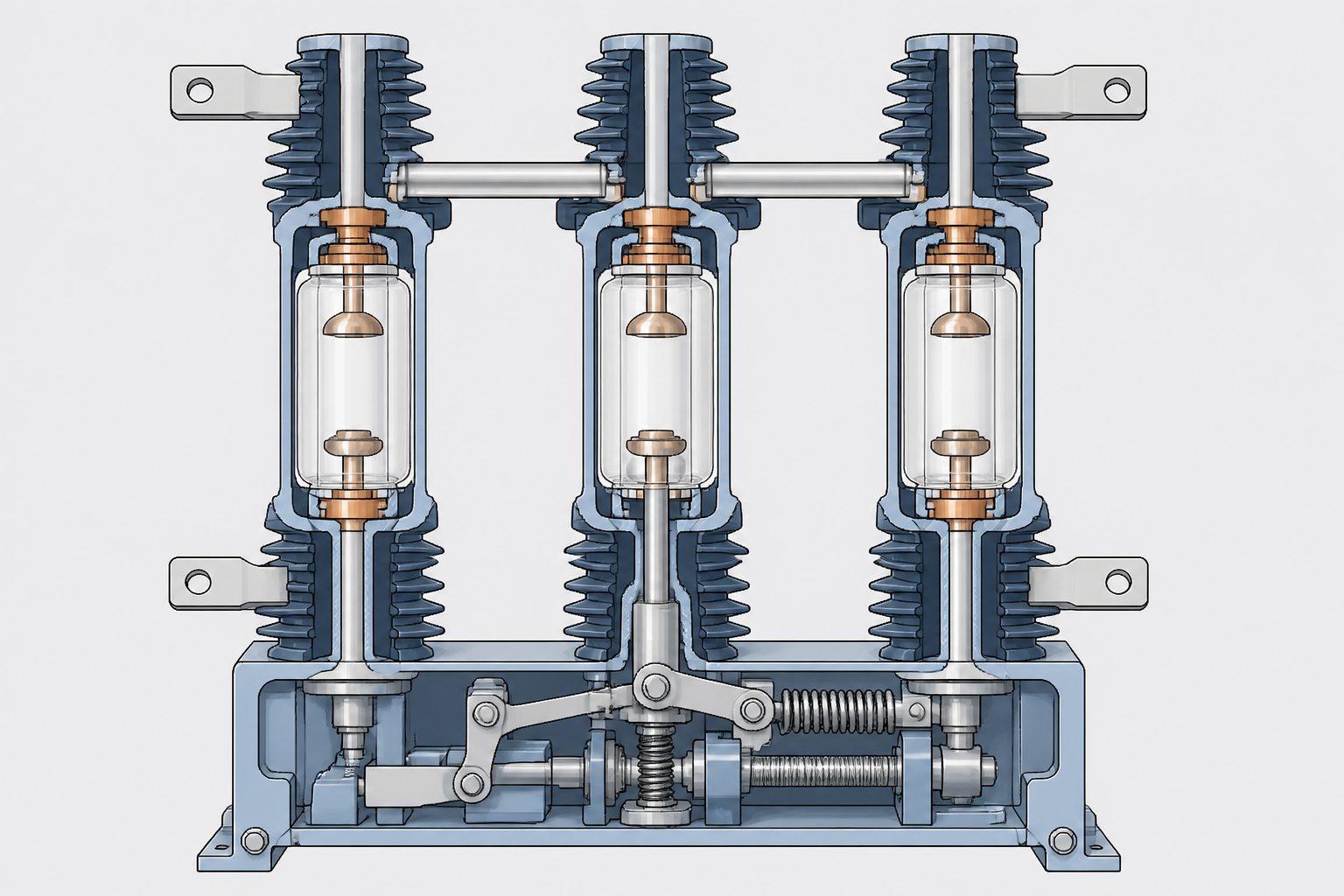 Diagram of a vacuum circuit breaker