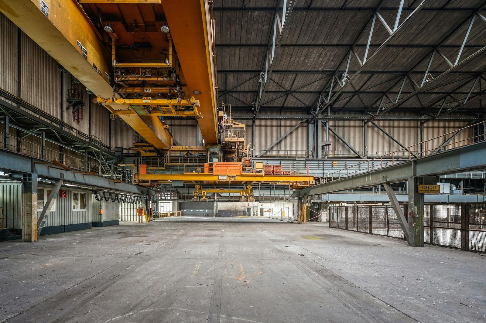 Industrial warehouse with circuit breakers