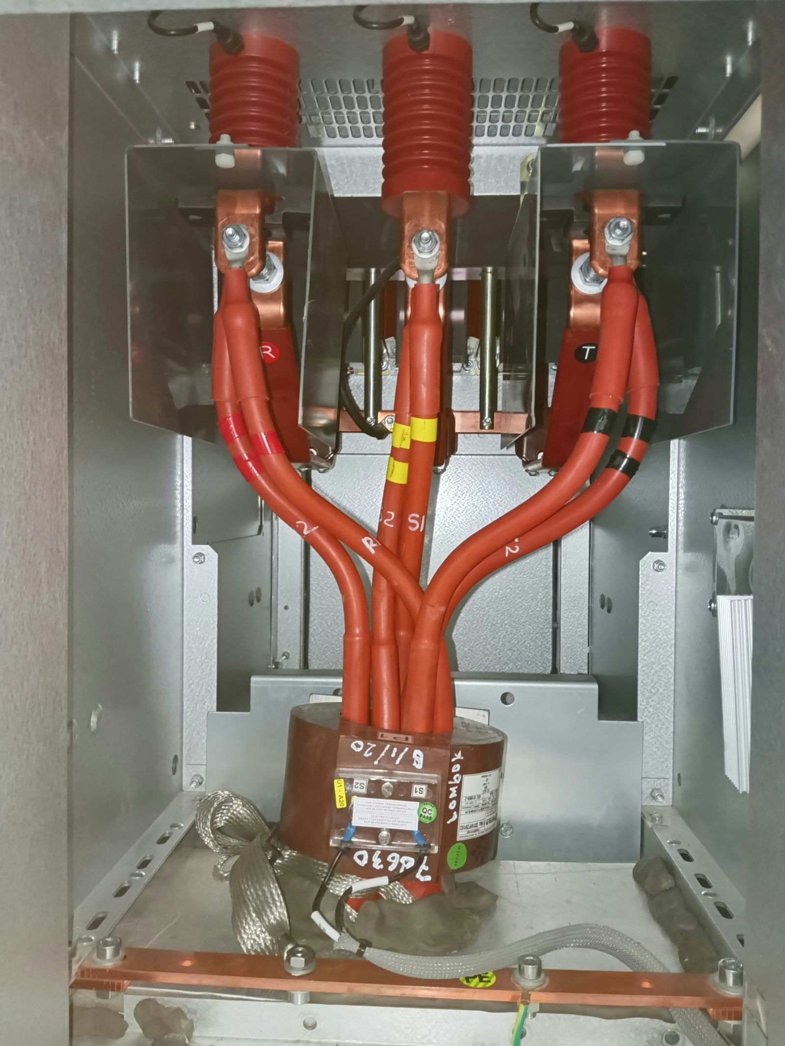 Image of a modern vacuum circuit breaker with IoT features