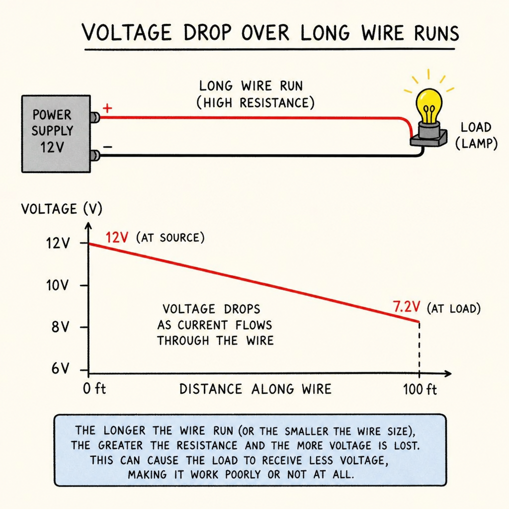 Voltage drop wire sizing calculator