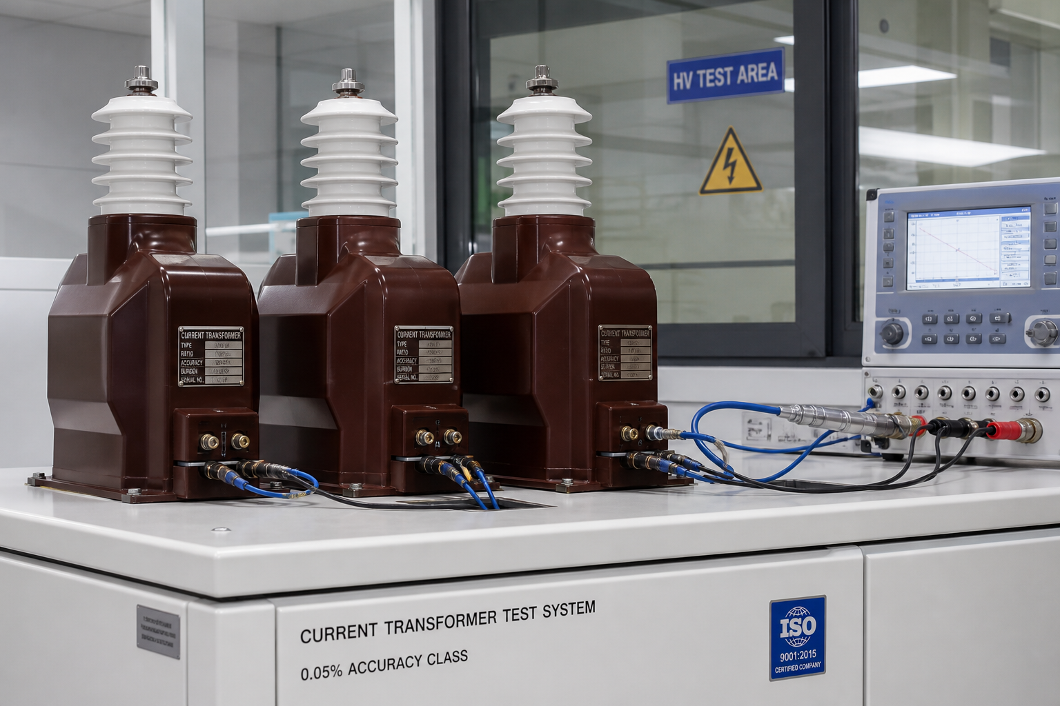 2012 — ISO 9001 & IEC 61869 testing