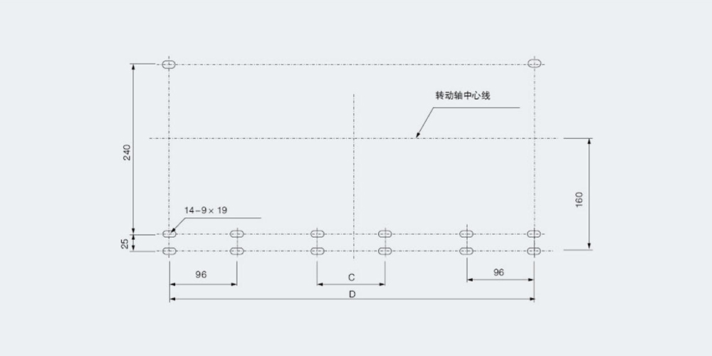 Installation opening diagram (mm)