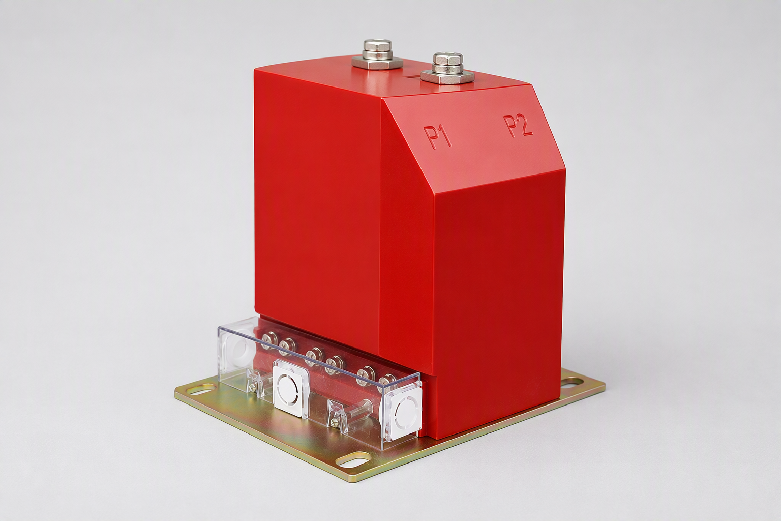 Ring-core current transformer showing the window the primary conductor passes through