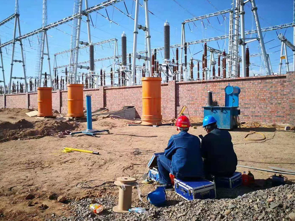 NAHU engineers commissioning instrument transformers at a high-voltage substation